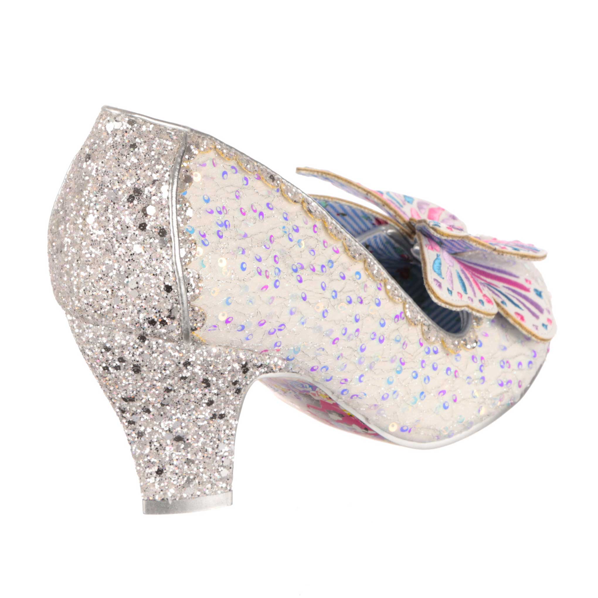 Madam Mariposa | White Glitter Butterfly Bride Heel | Irregular Choice ...